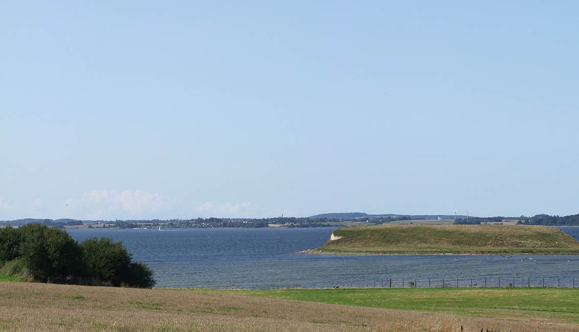 Panorama - Udsigt fra Risø mod nord med Bolund i forgrunden