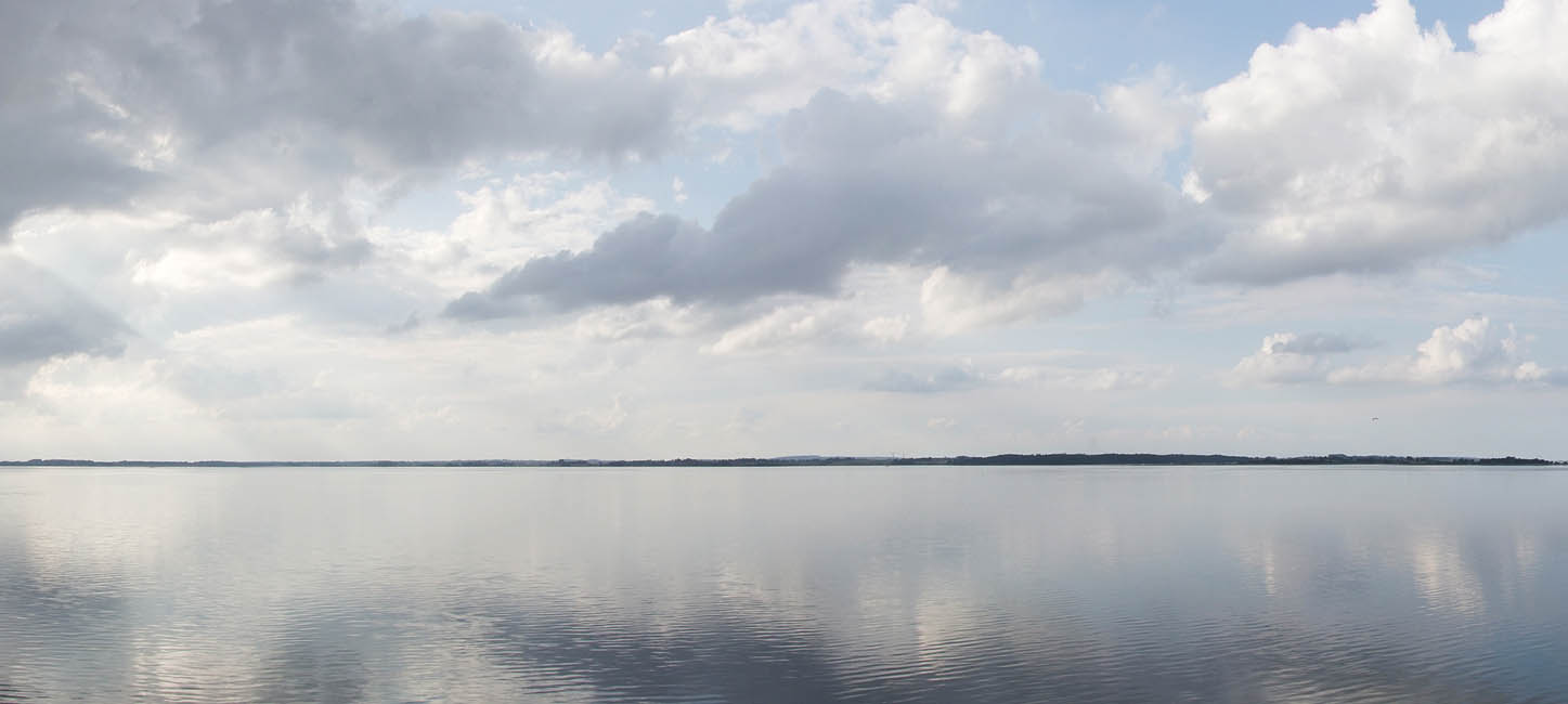 Panorama - Udsigt fra Bolund med Risø til venstre og Agernakke til højre